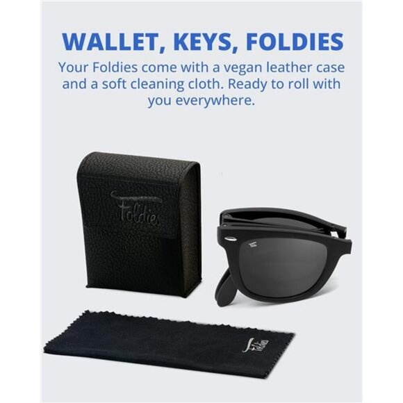 Foldable Polarized Sunglasses UV400 Protection Compact Shades for Men Women - Picture 6 of 7